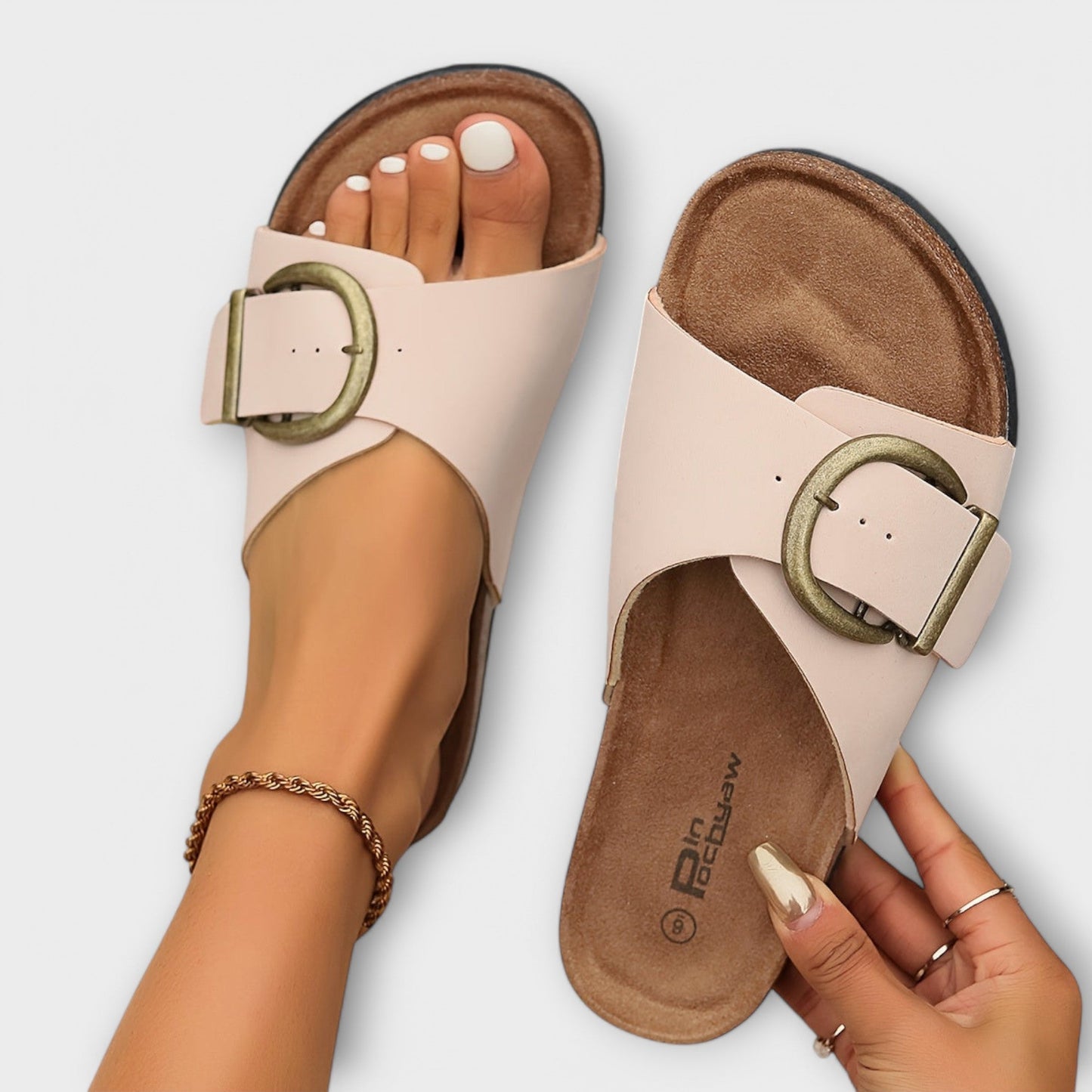 Margie - Kork Sandaler til Dame med Spænderem Design
