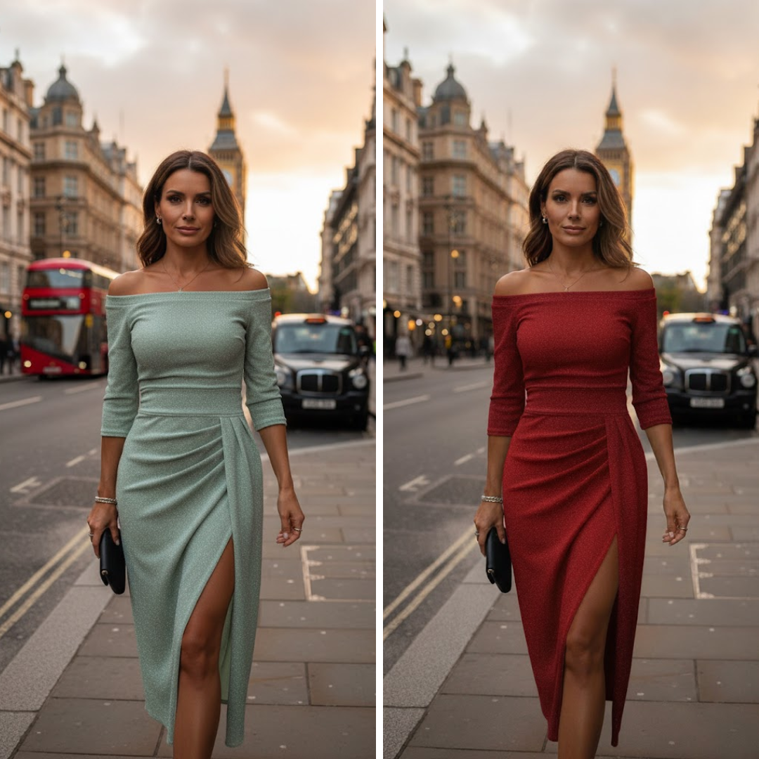 Isabeau | Elegant Halterneck Maxikjole med Flydende Pasform