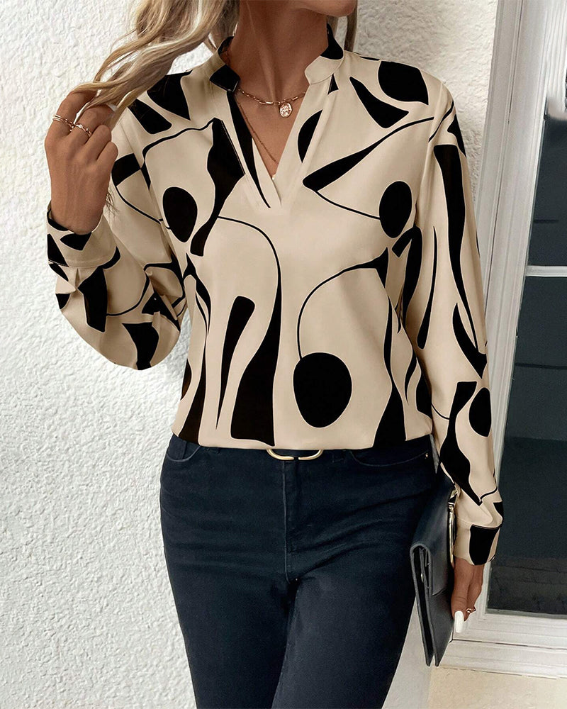 Rinan | Elegant og stilfuld bluse med luksuriøst design og lange ærmer