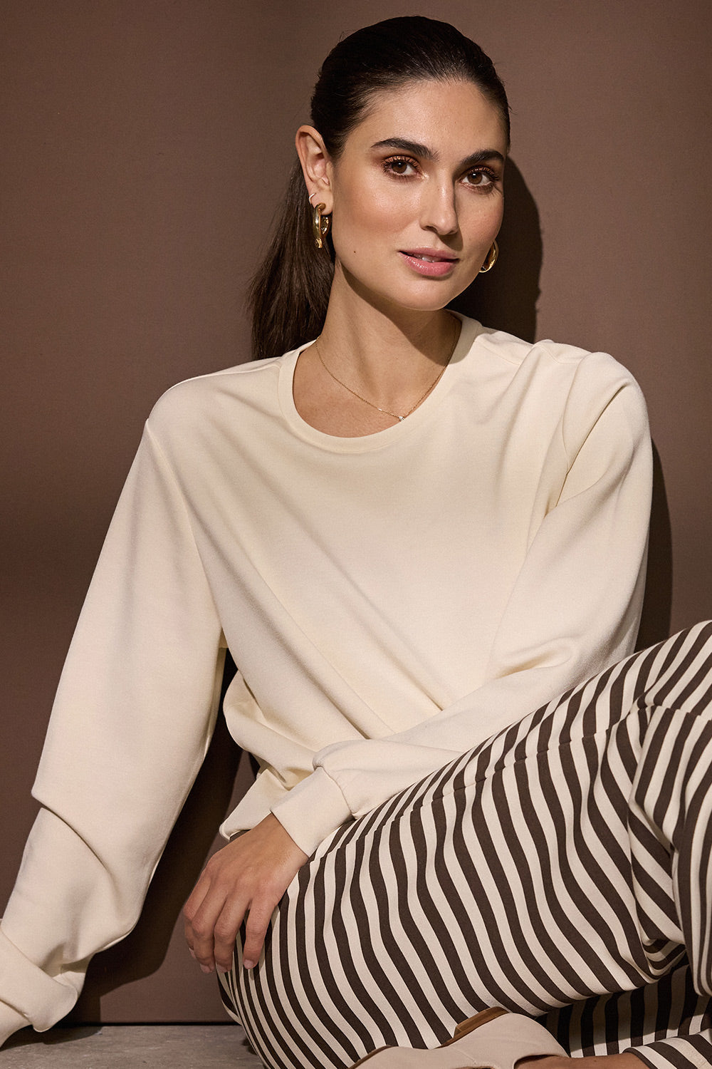 Tini Stripe Wide-Leg Pants | Brun | Statebird Trousers