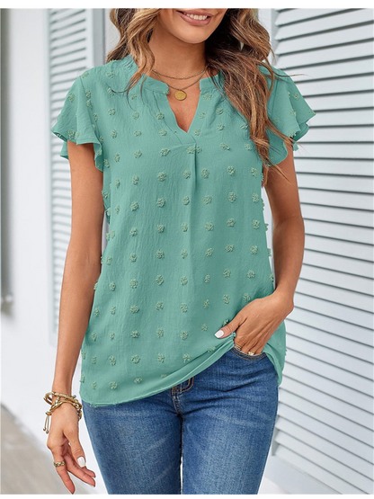 Hannah | Blouse with Patchwork and Ruffles
